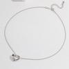 Niche Titanium Steel Heart-Shaped Hollow Pendant Clavicle Necklace