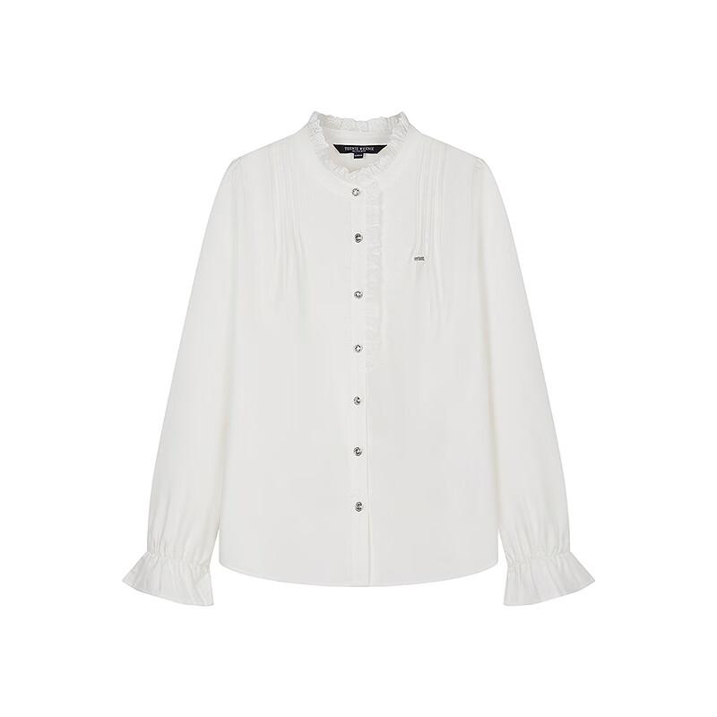 Teenie Weenie Women's Lace High-Collar Chiffon Blouse