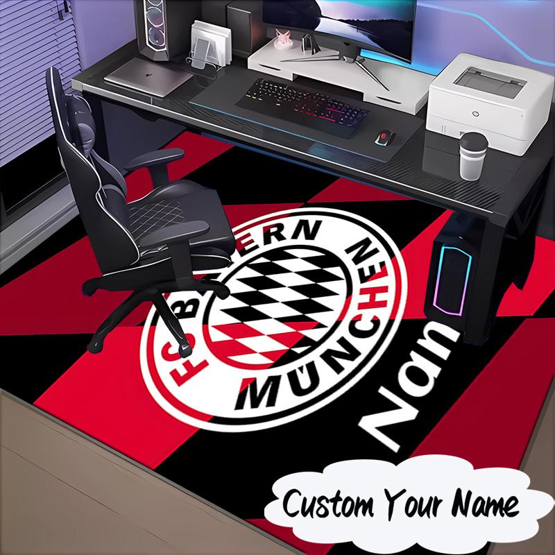 Custom Name Bayern Munich Dreamscape Rug for Living Room, Game Rooms, Office, Bedroom, Floor Mat Playful Design, fan gifts Christmas decor