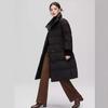 Winter Women's Plus Size Long Knee-length Warm Cotton Clothes Lapel Soft Jacket Knee-length Warm Jacket