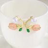 Elegant Tulip Imitation Pearl Earrings for Women,Unique Pink Earrings,Exquisite Jewelry Mother's Day Gift