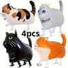 1/4Pcs Cat Balloons Animal Pet Cat Balloons Cat Balloons For Kids Birthday Party Pet Cat Theme Birthday Party Decorations