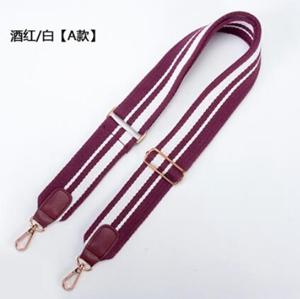 

140cm Canvas Striped Bag Straps Crossbody Shoulder Bag Strap Adjustable Replacement Handbag Belts Band Accessories Gold Buckle