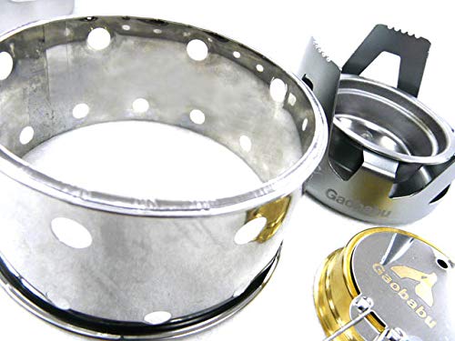Gaobabu Original Festbrennstoff Kochset (11-teiliges Set inklusive 2 Töpfen und einer Bratpfanne) GSET-13