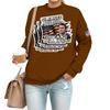 Women's Casual Fashion Round Neck Long Sleeve  Printed Sweatshirt