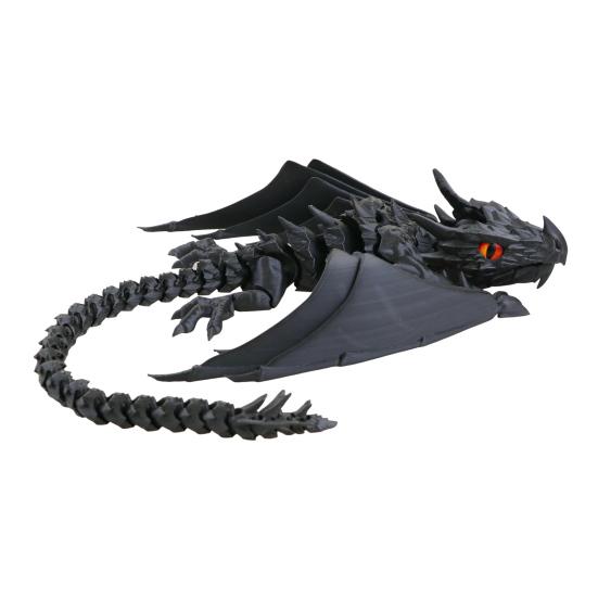 3D Printed Articulated Dragon with Wings Fidget Dragon Toy with Flexible Jaw Winged Dragon Desktop Pet for Home Office Decor Stress Relief