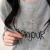 Korean Simple Bow Pull-out Necklace for Women's Fashion Versatile Long Collarbone Chain Necklace for Women