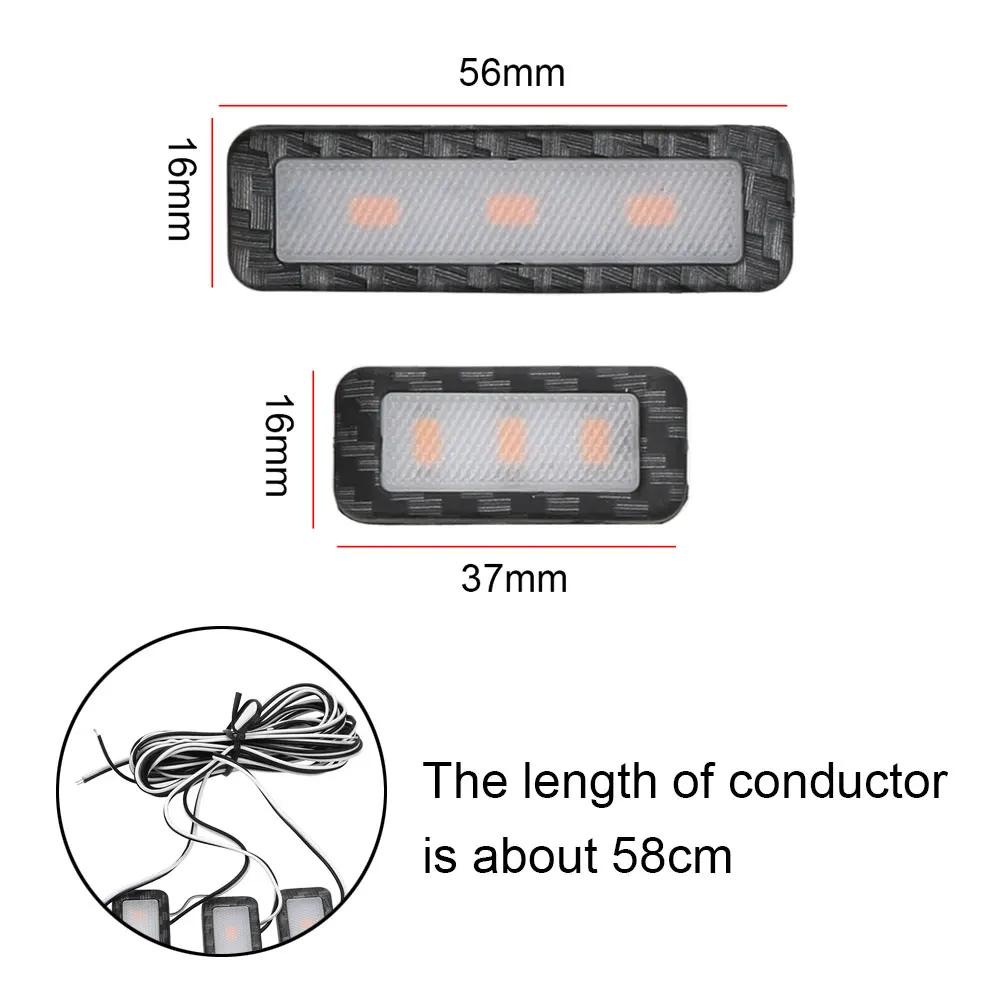 4Pcs Universal Car Armrest Interior Door Handle Lighting Car LED Car Inner Bowl Light Car Atmosphere Lamp Decorative Accessories
