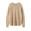 Women's Cashmere Round Neck Sweater: Solid Color, Long Sleeve, Autumn/Winter Knit Top