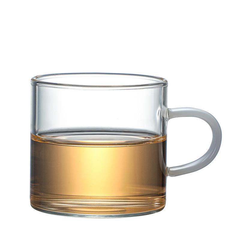 High Borosilicate Color Handle Glass Cup Milk Tea Cup Coffee Cup Household Small Capacity Kung Fu Tea Set Mini Tea Cup