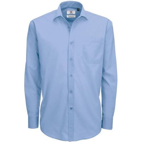 B&C Mens Smart Long Sleeve Poplin Shirt / Mens Shirts
