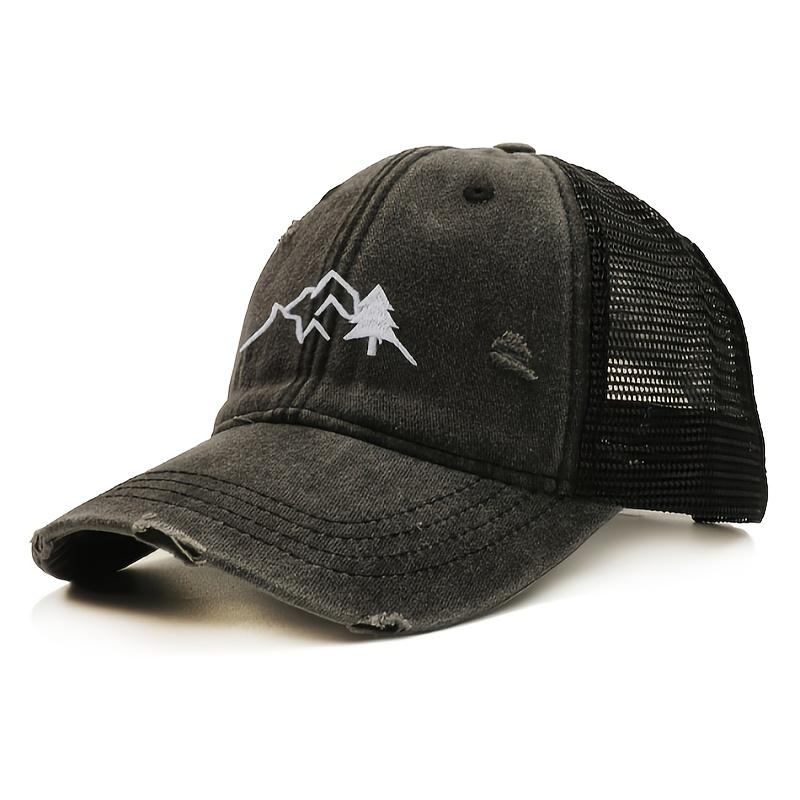 

Washed, Aged,Gorras DeBéisbol Perforated Embroidered Net Hat, Sun Protection and BreathabilitySummer Breathable Baseball Cap, Adjustable&16