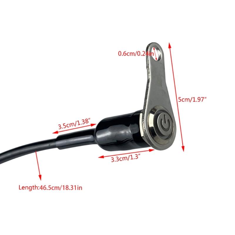 12V Universal Engine Kill Switch On Off Button Self-lock Switch Button Motorbike