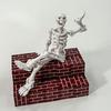 3D Printed Skeleton Action Figure Plastic Articulated Skeleton Toy with Movable Joints Collectible Action Figure for Desktop Decor