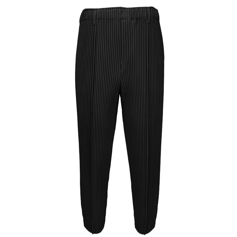 Miyake Men's Spring Slim Pleated Skinny Trousers - Japanese Retro Style