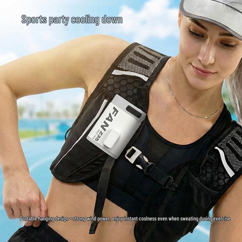 3-in-1 Multifunctional Neck & Waist Hanging Fan with Light for Outdoor Cycling