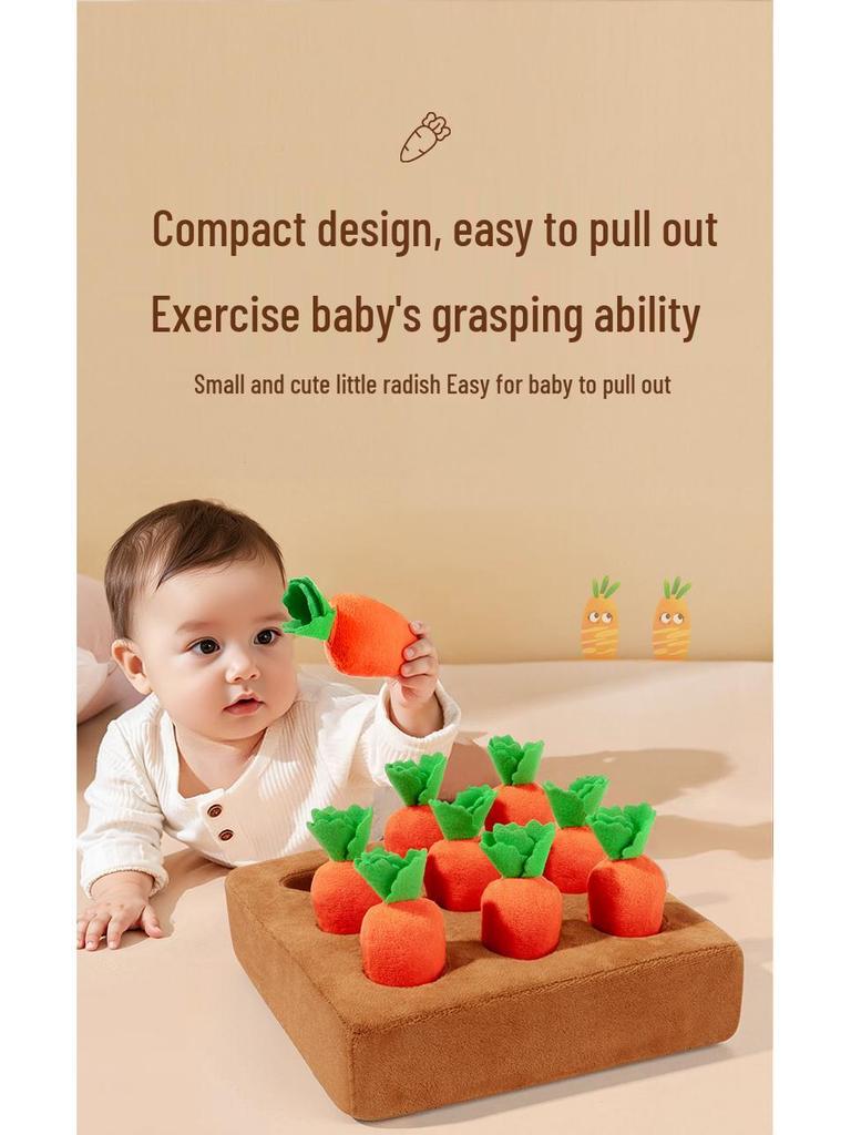Baby Pull Radish Toy: Early Learning & Motor Skills Training for 0-2 Years, Chewable for Infants 6+ Months