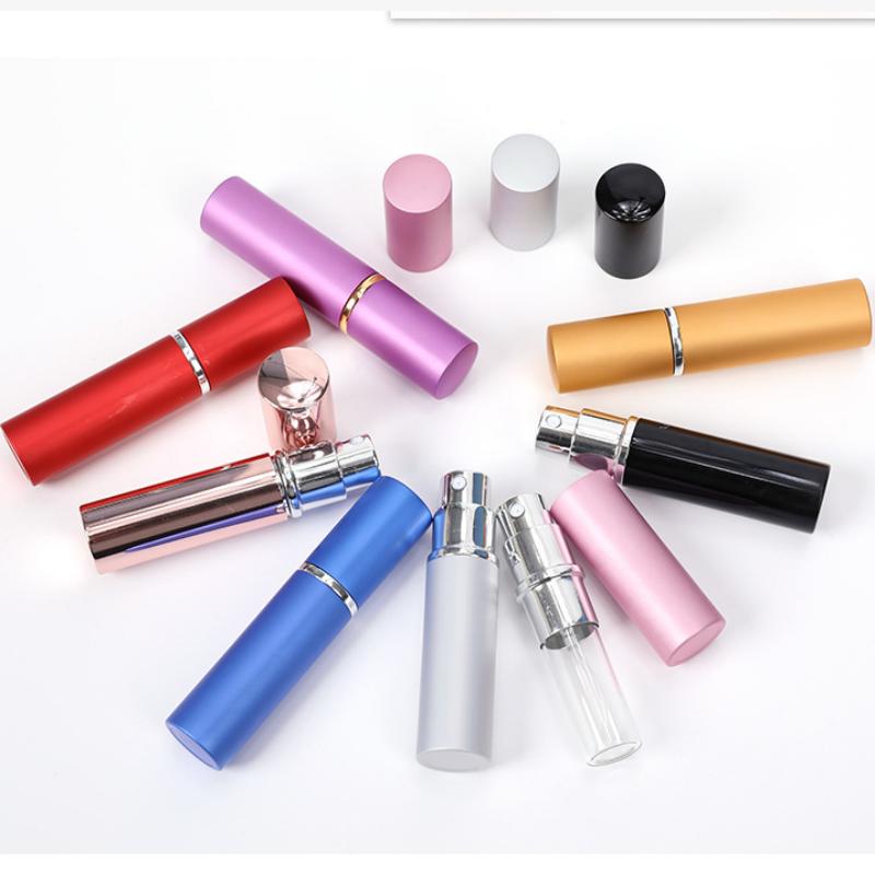 5mL/8ML Taşınabilir Mini Yeniden Doldurulabilir Parfüm Şişesi Sprey Koku Pompası Boş Kozmetik Kapları Atomizer