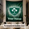 Custom Text Tapestry Ireland Rugby Print Wall Tapestry Indoor Living Room Wall Decor