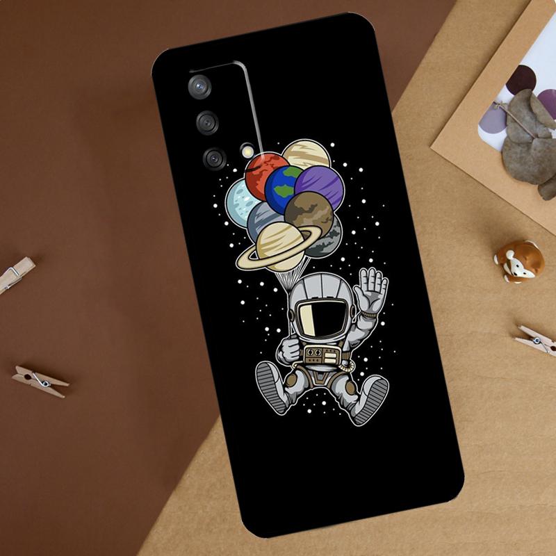Aesthetic Space Moon Astronaut For Oppo A18 A38 A58 A78 A98 A40 A60 A80 A74 A94 A54 A16 A76 A96 A15 A57S A17 A77 Phone Case