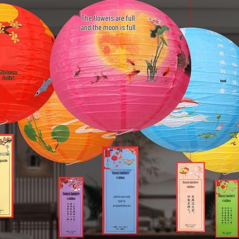 Decorative Hand-painted Folding Paper Lanterns
