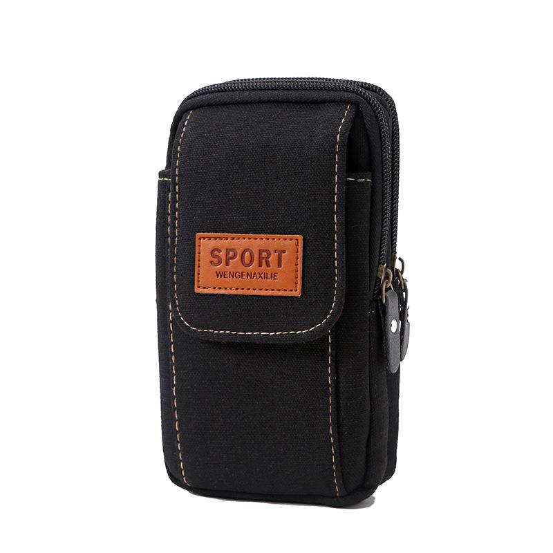 Multifunctional Canvas Waist Bag for Cell Phone, Coins, and Keys – Ideal for Outdoor Sports and Suitable for All Ages