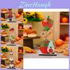 Charmante hölzerne Thanksgiving-Figuren für die Heimdekoration mit niedlichen Wichtel-, Igel-, Apfel- und Kürbisdesigns