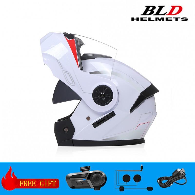 BLD Electric Bicycle Helmet Motorcycle Full Double Lens Exposed Universal Riding All Seasons S(55-56)