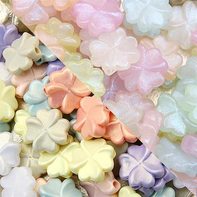 30 Uds. De cuentas acrílicas de hojas y flores de colores para DIY, collar, pulsera, pendientes, accesorios para manualidades para hacer joyería