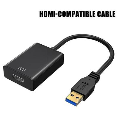 USB 2.0 To HDMI-Compatible Converter Graphic Adapter HD Projector 1080P Graphics Adapter Laptop O5F0
