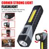 Powerful COB Flashlight Clip On Torch Handheld Camping Work Torch 90° Angle Lamp with Magnet Car Inspection Red Light Warning
