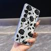 Rose Silhouette Seamless Pattern Phone Case for Samsung Galaxy S26 S25 S24 S23 S22 S21 S20 FE Plus Lucency TPU Protection Cover