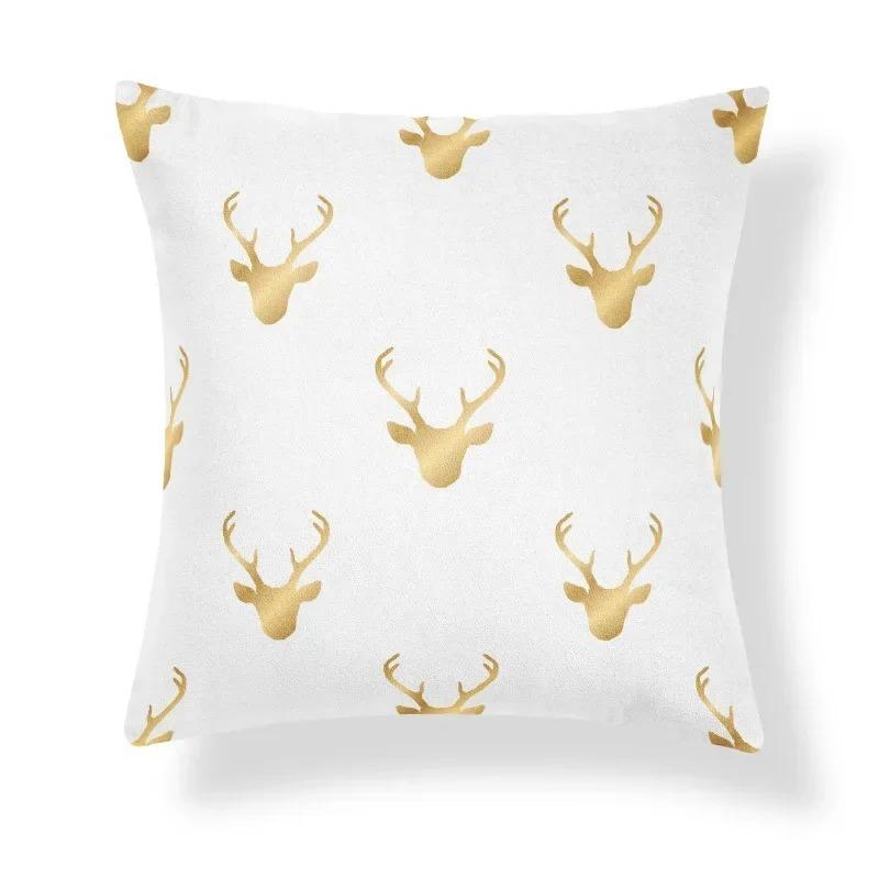 Retro Ethnic Style Art Pattern Light Luxury Gold Bedroom Living Room Sofa Seat Decorative Cushion Cover Geometric Pillowcase