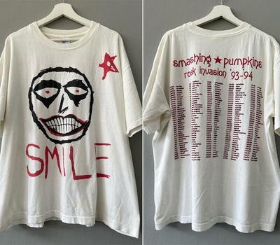 Smashing Pumpkins μπάντα Περιοδεία 93-94 Rock Invasion SMILE μπλουζάκι