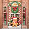 Decorazioni Natalizie Ghirlanda Natalizia Decorazione Ghirlanda Stendardo Festivo Tema Pan di Zenzero Babbo Natale Per Evento di Riunione Festiva