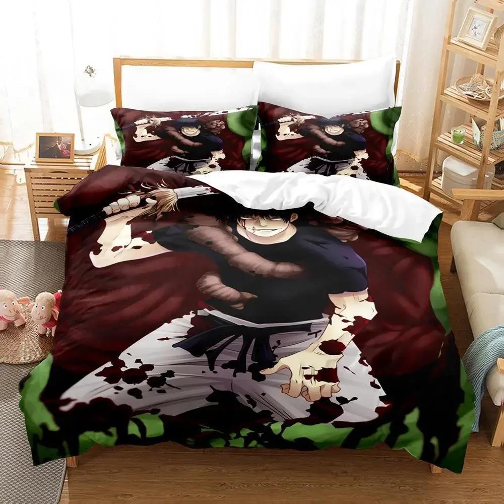 New Toji Fushiguro Jujutsu Kaisen Bedding Set Single Twin Full Queen King Size Bed Set Aldult Kid Bedroom Duvet Cover Sets Anime