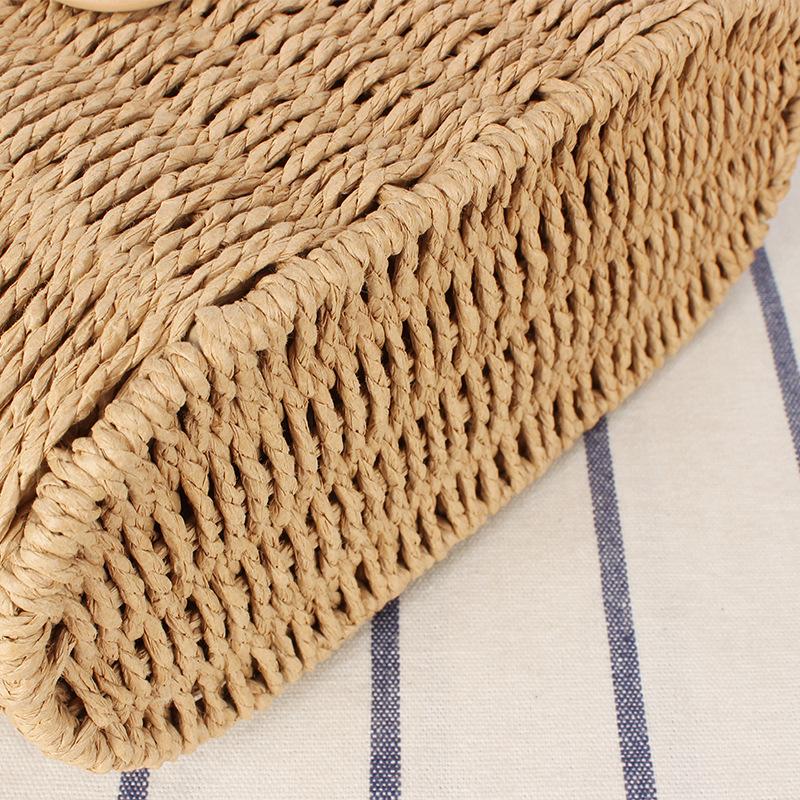 New Woven Bag with Adjustable Strap, Japanese Korean Inspired Paper Rope Crossbody Purse, Minimalist Dual-Use Shoulder Bag for Casual Outings