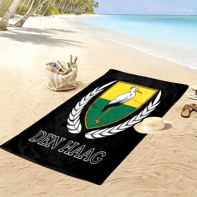 ADO Den Haag Print Strandtuch, Großes Weiches Schnelltrocknendes Handtuch für Strand Camping Schwimmen