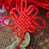 Lucky Red Chinese Knot with 5 Coins Feng Shui Wealth Pendant,for home and office decoration,  for Valentine's Day or New Year gifts