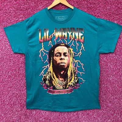 Lil Wayne Tha Carter III A Milli Graphic Design Blue T-Shirt