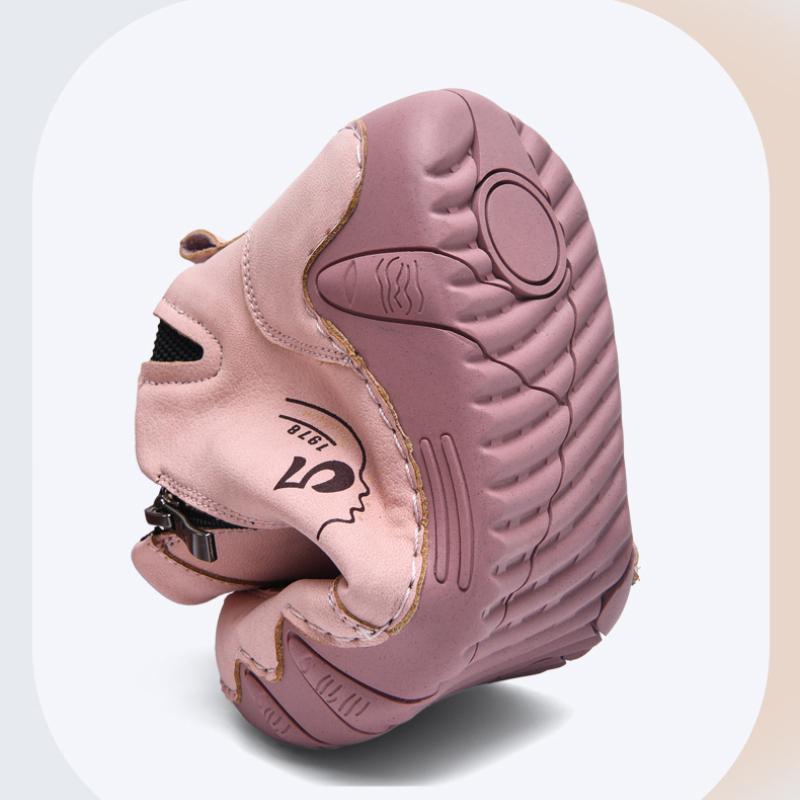 Women's High-top Casual Sneakers Handmade Leather Shoes Ankle Boots Spring & Autumn