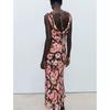 Summer New Product Women's Clothes Fashion Wind Elegance Silm Pile Collar Print Long Dress 87007200