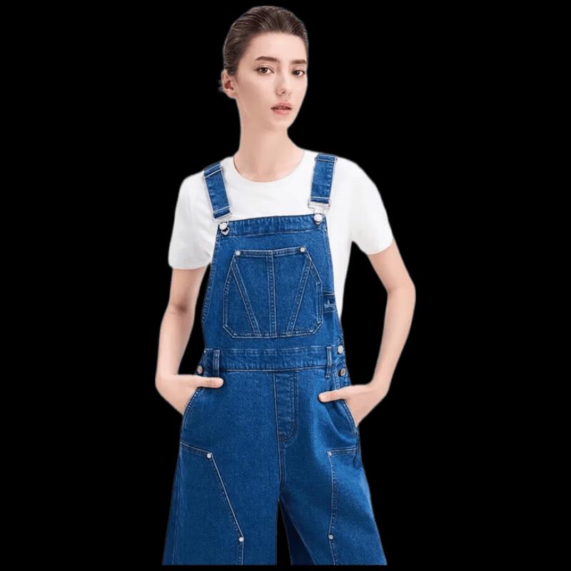 Navigare Women s Denim Casual Overalls Shorts L