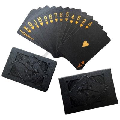 Waterdichte Zwart Goud Speelkaarten Premium Casino Kwaliteit Poker Deck Set Elegant Ontwerp Duurzaam PVC Materiaal Party Pokerkaarten