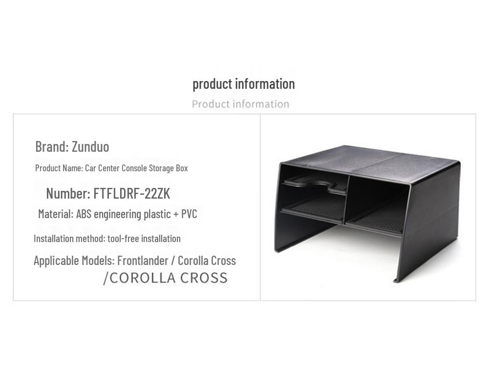 Toyota Corolla Center Console Storage Box Compartment