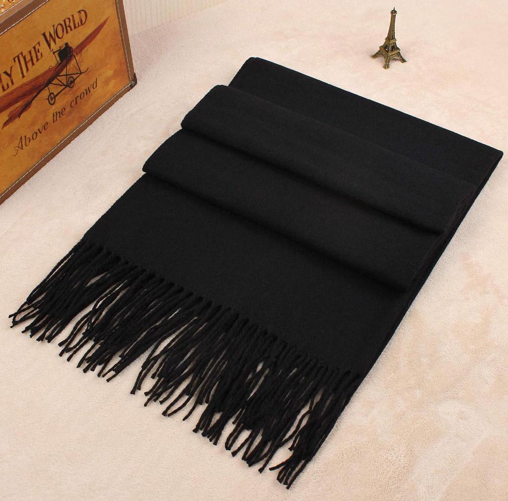 Plus Size Ethnic Style Retro Chinese Red Scarf - Imitation Cashmere Shawl, Solid Color, Autumn/Winter Gift