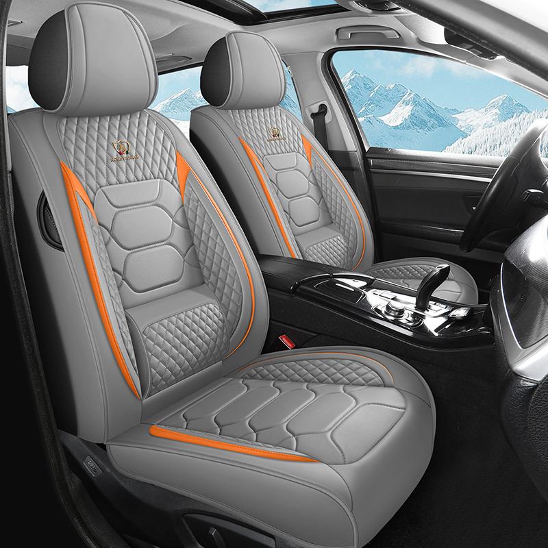 Fixed Lumbar Support Car Seat Cover – Anti-Fatigue Driving, Full-Front Universal Fit, Premium PU Leather (Waterproof & Durable)