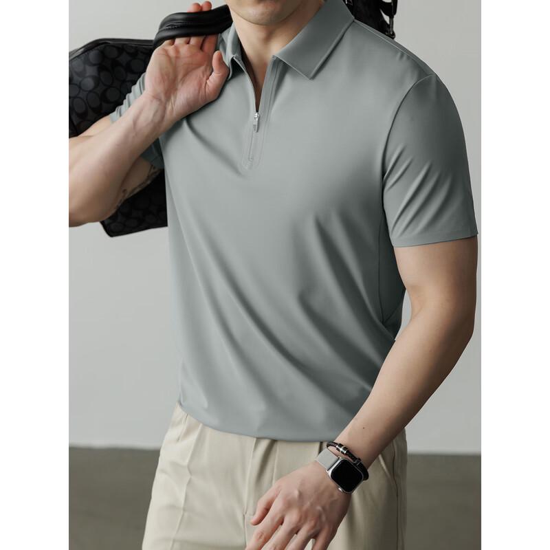 Hengyuanxiang Men's Summer Cooling Polo T-Shirt
