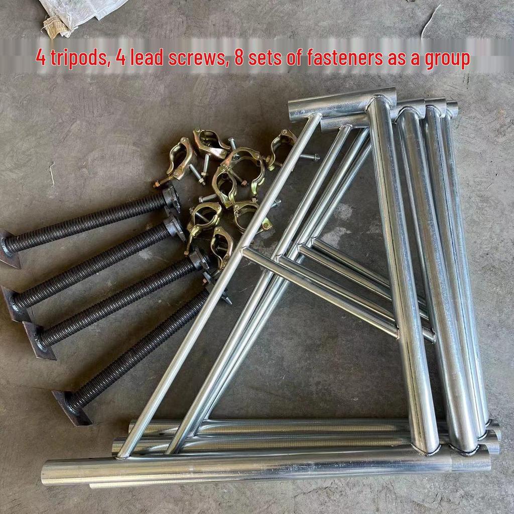 Diagonal Support Pole: Large Tripod Safety Leg for Mobile Scaffolding Stability.