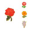 Elegante Metallbroschen mit Iris-, Chrysanthemen-, Nelken-, Wicken- und Rosenmotiven für Unisex-Modeaccessoires
